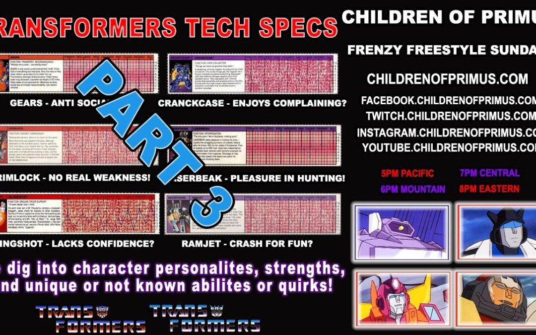 Frenzy Freestyle Sundays – TECH SPECS PART 3 – Children of Primus