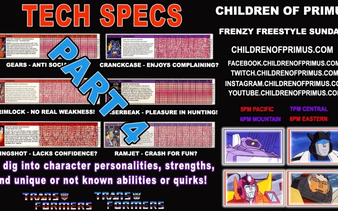 Frenzy Freestyle Sundays – TECH SPECS PART 4 – Children of Primus