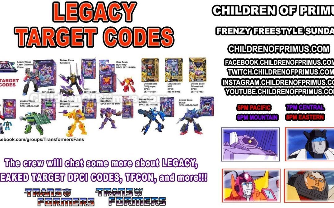 Frenzy Freestyle Sundays – LEGACY LINE and LEAKED TARGET DPCI CODES – Children of Primus