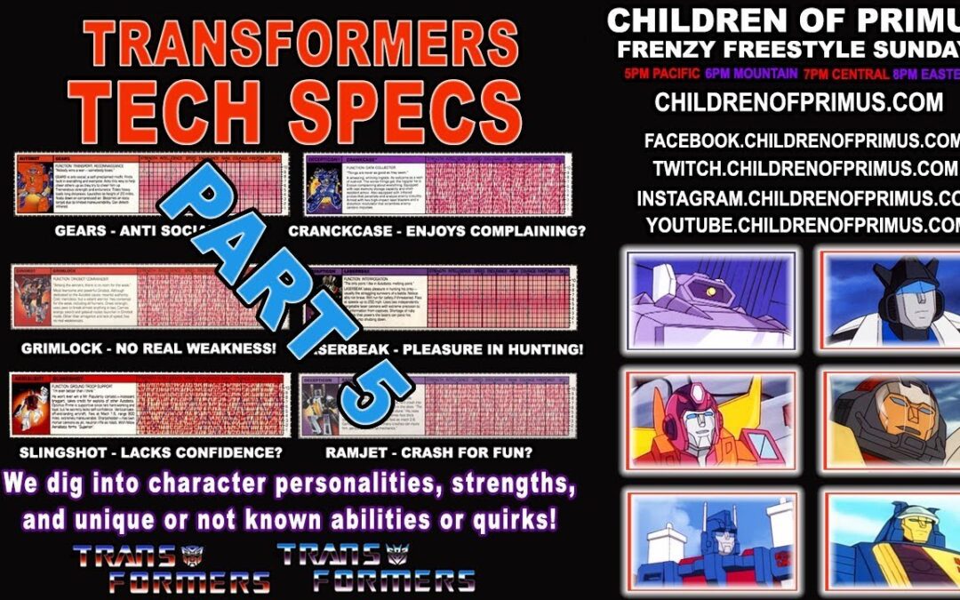 Frenzy Freestyle Sundays – TECH SPECS PART 5 – Children of Primus