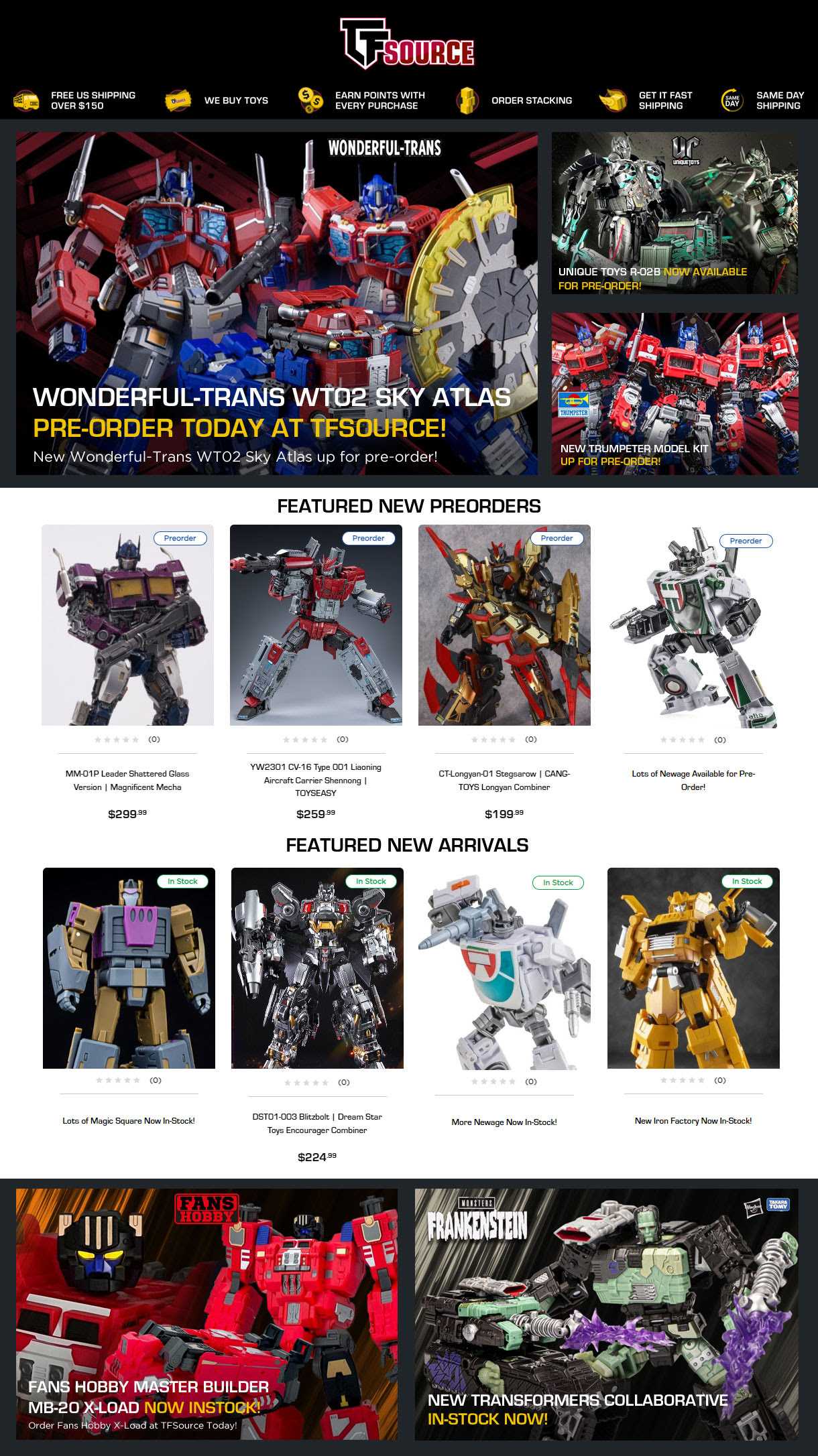 TFSource News – FH X-Load, Wonderful-Trans Sky Atlas, UT Challenger Black Version and More!