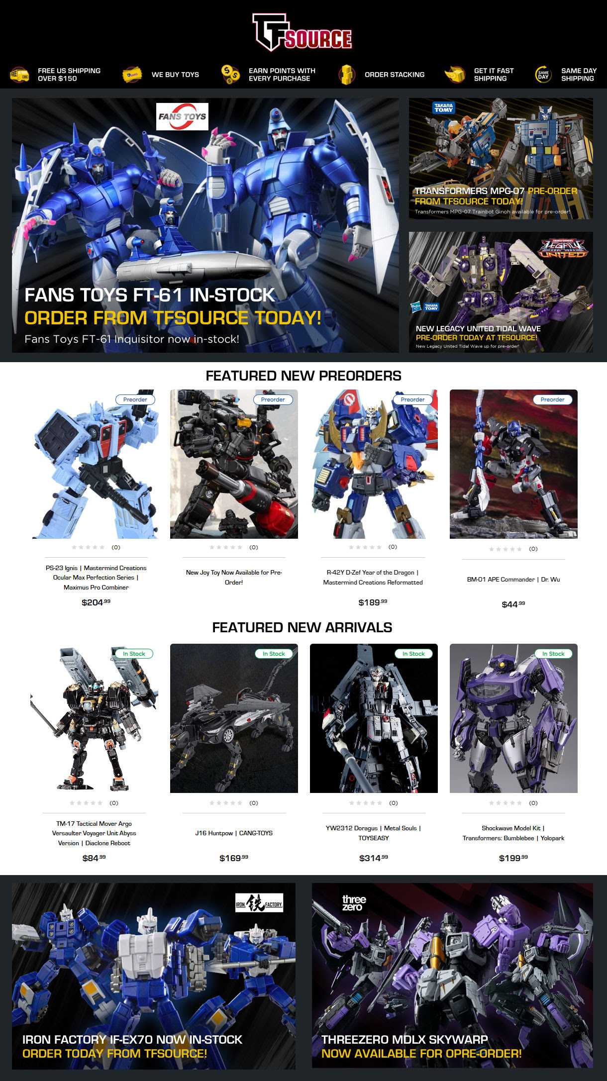 TFSource News – FT-61 Inquisitor, MDLX Skywarp, MPG-07 Trainbot Ginoh, Legacy United Tidal Wave!