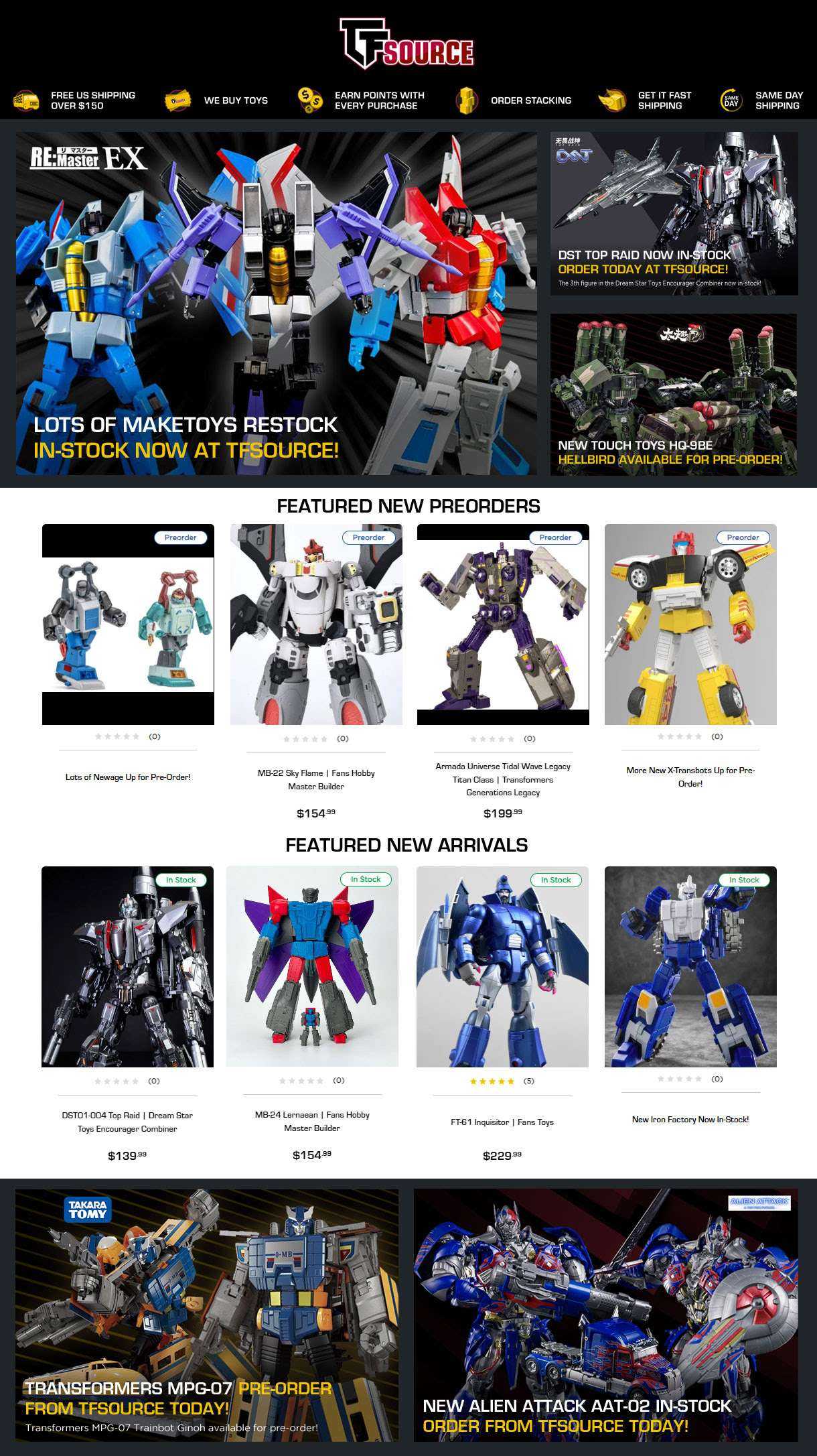 TFSource News – MakeToys Restock, MPG Trainbot Ginoh, Newage, Dream Star Top Raid and More!