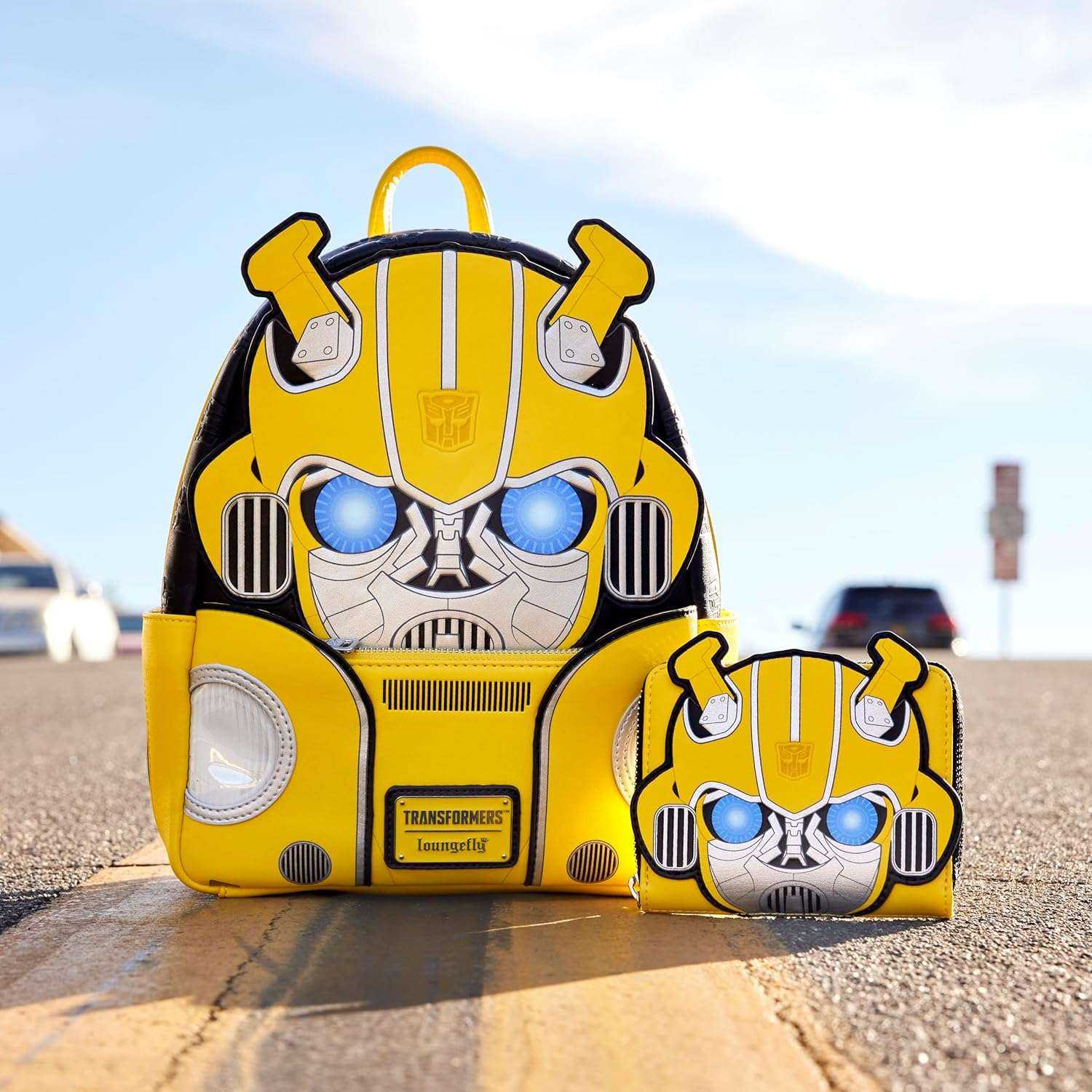Officially Licensed Transformers Bumblebee Mini Backpacks, Wallet & Pins by Loungefly