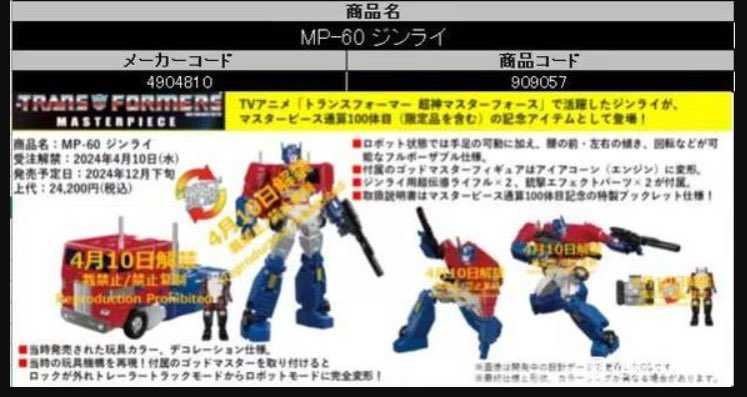 First Images of Masterpiece MP-60 Ginrai and MPG-09 Super Ginrai