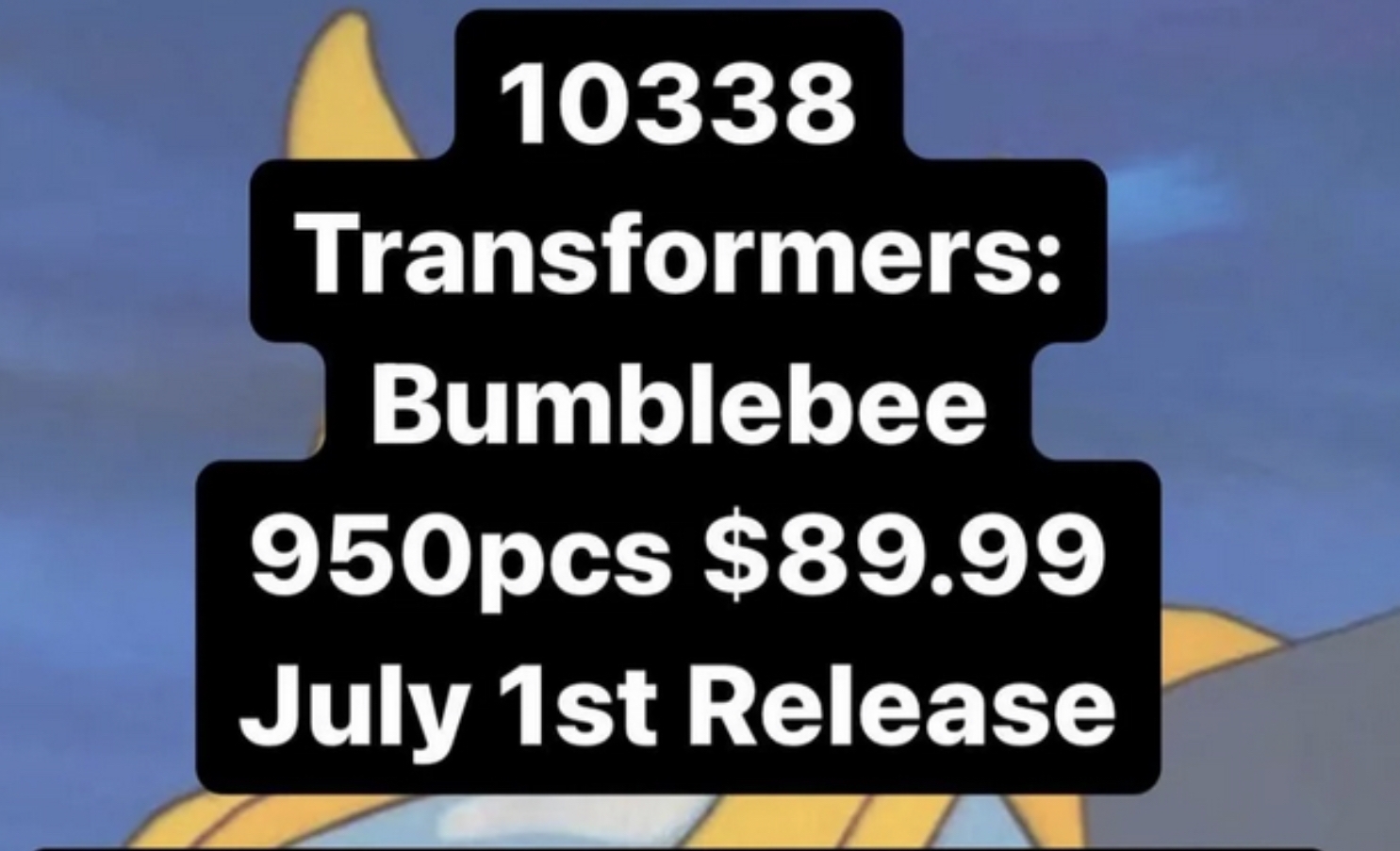 Product Code found for Lego Transformers Bumblebee Set