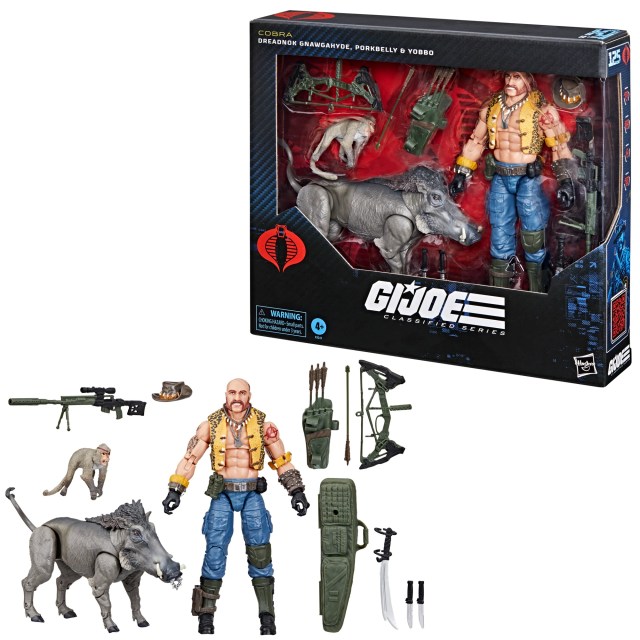 G.I. Joe Classified Series #125, Dreadnok Gnawgahyde and pets Porkbelly & Yobbo - Presale