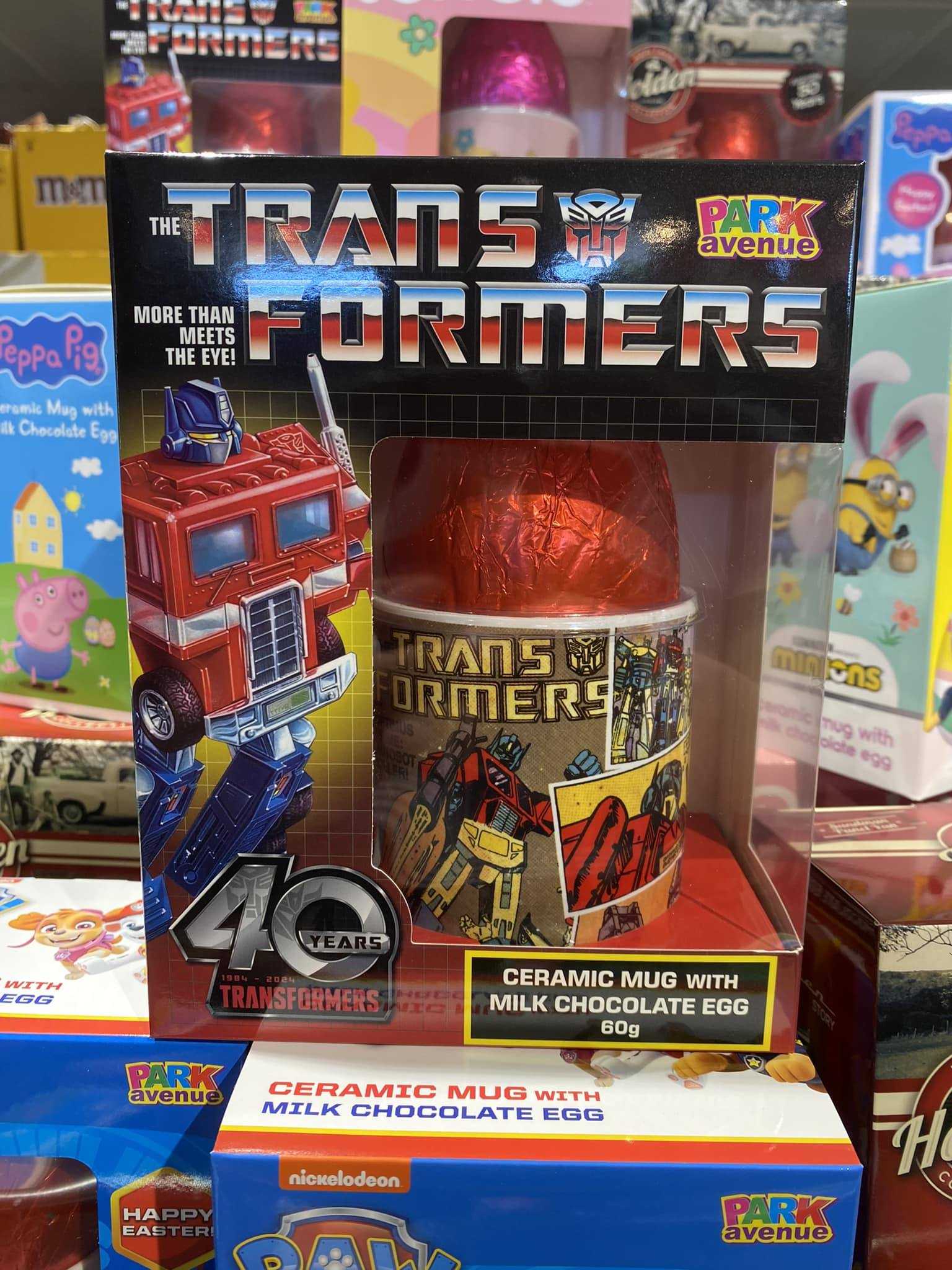 Transformers G1 & EarthSpark Ceramic Mug With Chocolate Egg Images