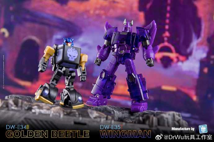 Dr Wu DW-E34B Golden Beetle (SG Goldbug) & Dr Wu DW-E35T Wingman (Clear Cyclonus) Images