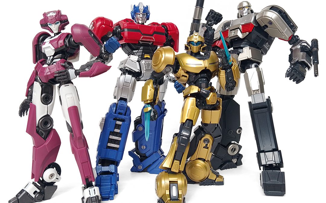Yolopark AMK Transformers One Optimus Prime, Megatron, Bumblebee & Elita-1 Cogged Mode In-Hand Images