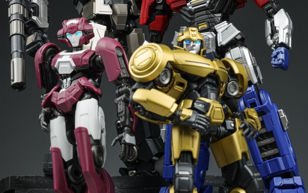Yolopark AMK Transformers One Cogged Orion Pax, Elita-1, D-16 & B-127 In-Hand Images