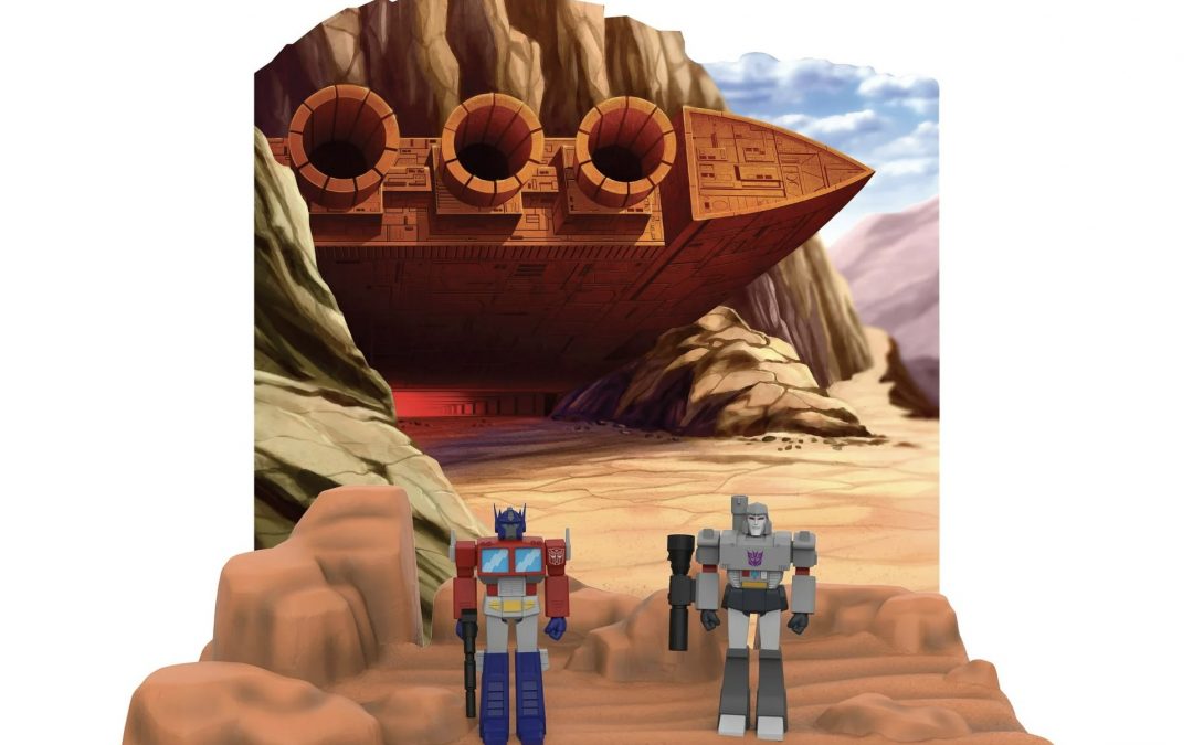 Super7's $75 Transformers Arc Playset is a Cardboard Background