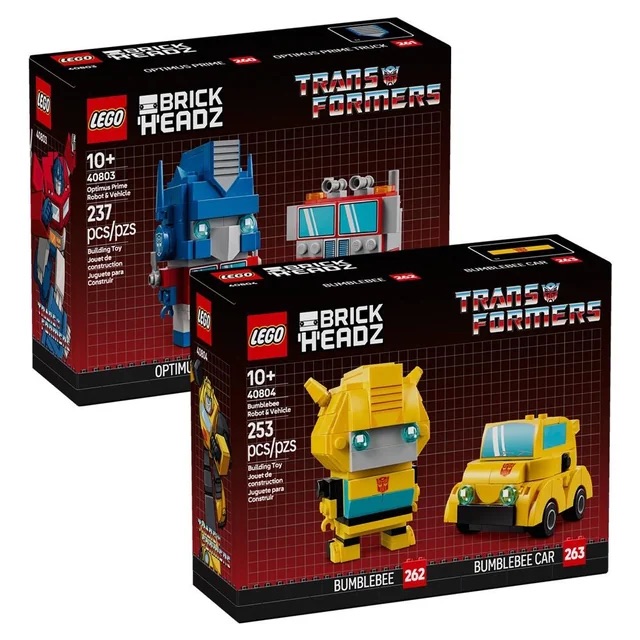 Lego Brickheadz Transformers Optimus Prime and Bumblebee