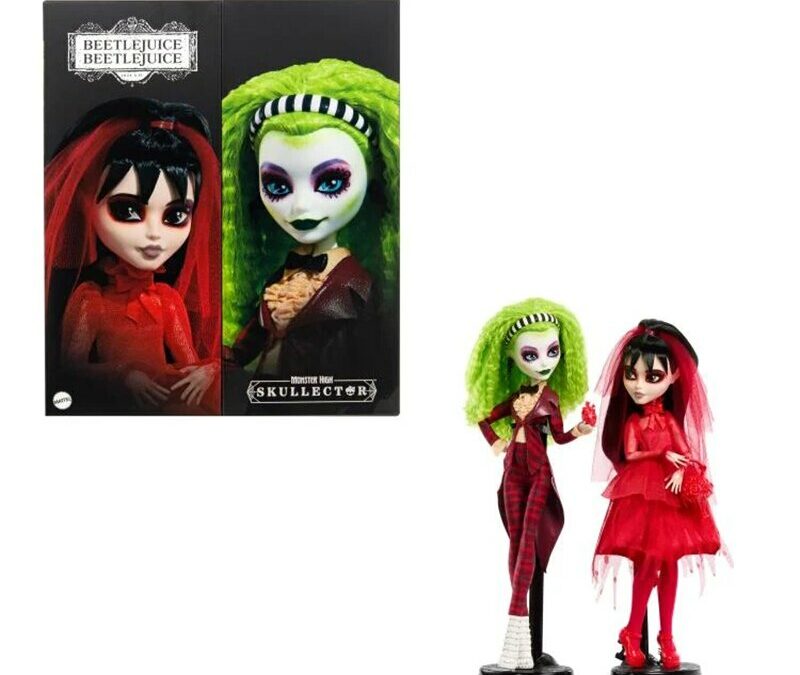 Pre-order Alert: Mattel Monster High x Beetlejuice Beetlejuice Skullector Beetlejuice Wedding Exclusive 2-Pack