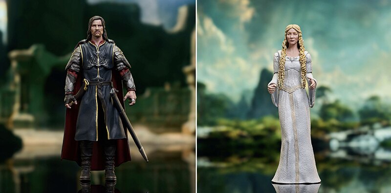 Diamond Select Toys Lord of the Rings Aragorn and Galadriel Figures