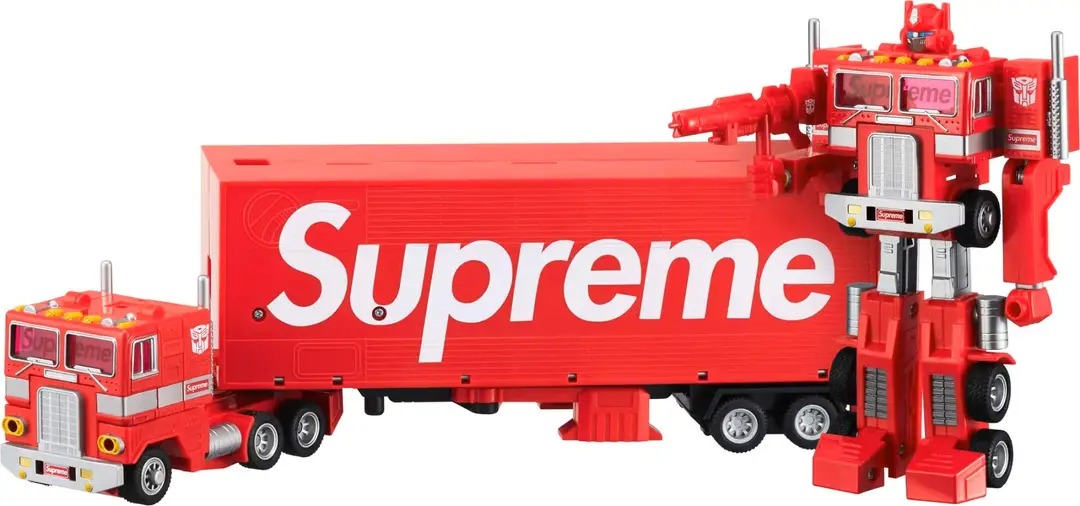 Supreme x Transformers Optimus Prime Collaboration First Official Stock Image