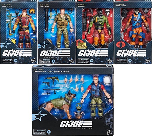 G.I. Joe Classified Footloose, Blowtorch, Law And Order, Frag-Viper And Darklon Official Images