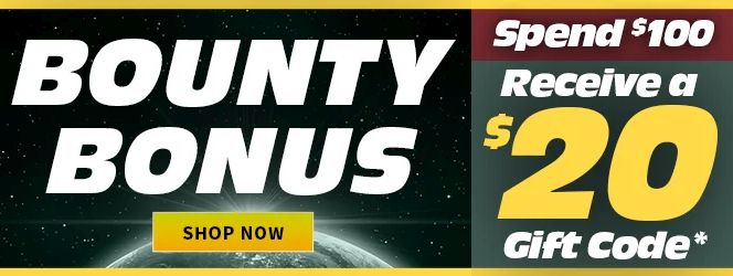Entertainment Earth Bounty Bonus! $100+ Purchases  Earn $20 Gift Card & FREE Shipping!