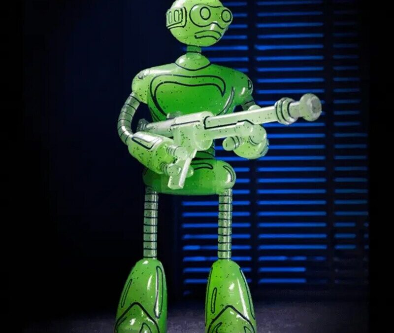 Pre-order Alert: NECA Teenage Mutant Ninja Turtles (Mirage Comics)  Glow-in-the-Dark Transmat Fugitoid 7 Scale Action Figure