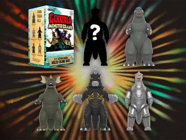 Toho ReAction Blind Box Wave 07 Godzilla Monster Island Box of 12 Random Figures From Super7
