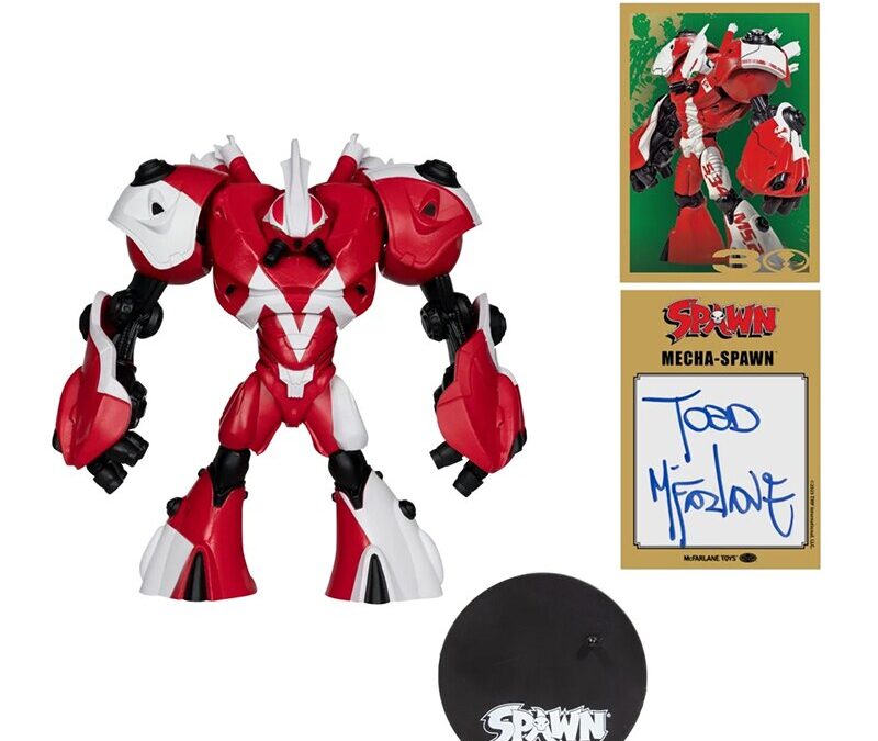 2025 Walmart Collector Con McFarlane Toys Robot Wars Spawn Todd McFarlane Autograph Series 7" Figure 30th Anniversary Gold Label