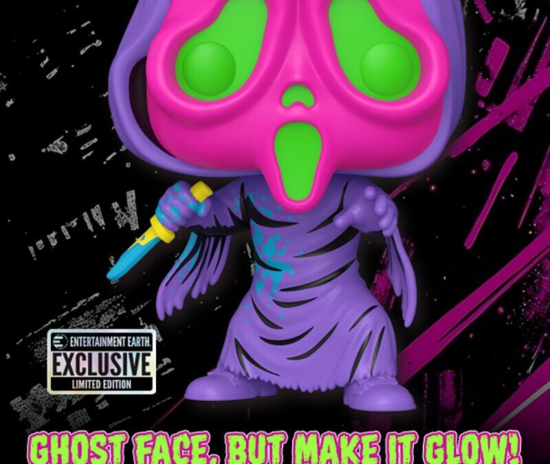 Pre-order Alert: Scream Ghost Face Black Light Funko Pop! Vinyl Figure #1607 – Entertainment Earth Exclusive