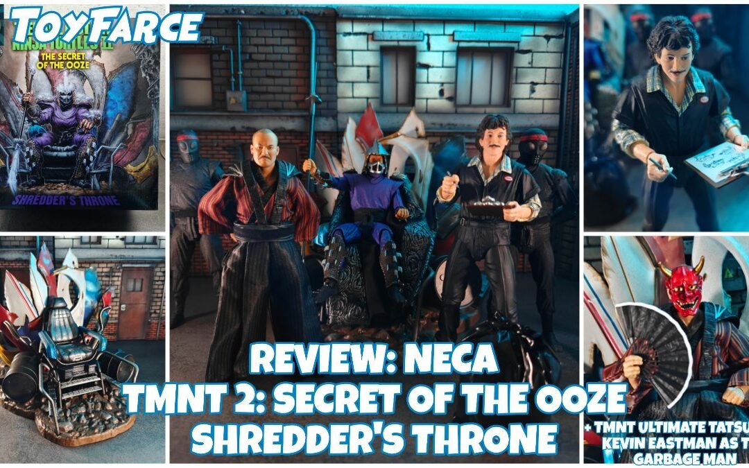 NECA TMNT 2: Secret of the Ooze Shredder's Throne + TMNT Ultimate Tatsu and NYCC 2024 Exclusive Kevin Eastman as the Garbage Man Review and Images