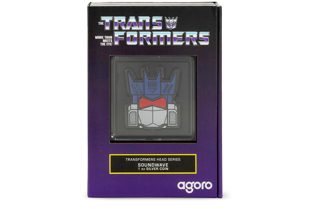 Agoro Transformers 40th Anniversary G1 Starscream, Grimlock & Soundwave Silver Coins