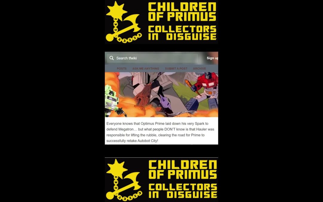 Autobot Hauler – Storytime with the Children of Primus #transformers #storytime #fyp #shorts