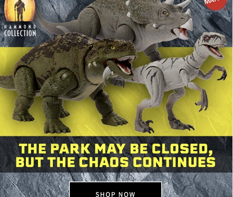 Pre-order Alert: Mattel Jurassic World Hammond Collection Juvenile Triceratops, Scutosaurus, Atrociraptor Ghost Action Figures