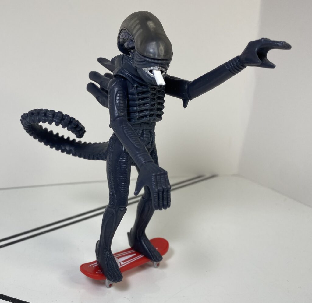 She was a skatermorph, she said "see you later, 'morph." She wasn't good enough for him... She had a second face They can't hear you scream in space He needed to come back down to Earth...