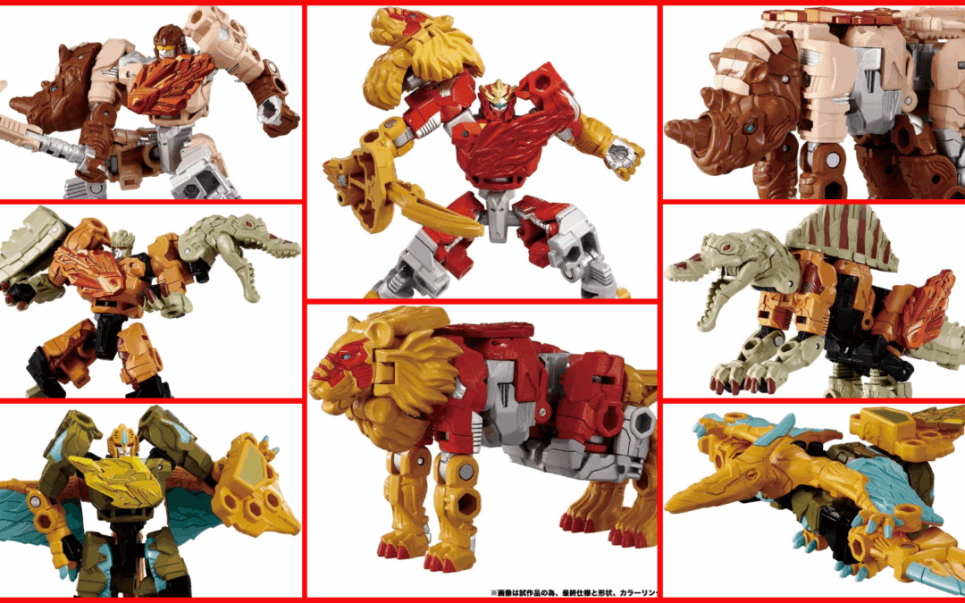 Takara Tomy Transformers Wild Beasts Energy Beasts Ignite Leo, Spirituan, Drill No Horn & Thunderbeak Official Images
