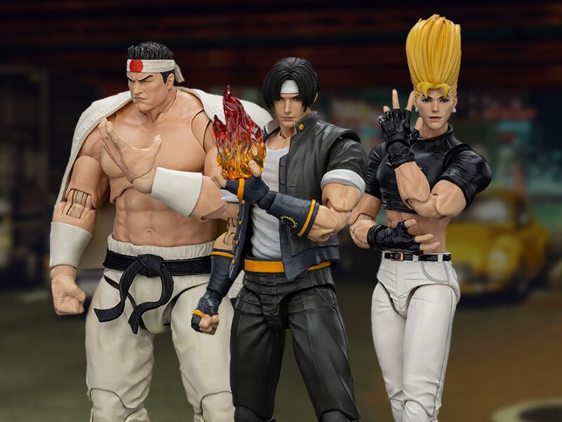 Joy Toy King Of Fighters '98: Ultimate Match – Hero Team Kyo Kusanagi, Benimaru Nikaido and Goro Daimon 1/18 Scale Figures Available For Pre-Order
