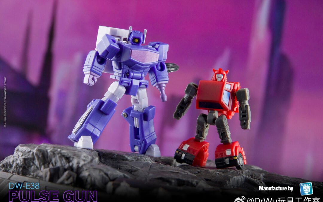 Dr Wu DW-E37 Leap, DW-E38 Pulse Gun & DW E-39 Wheel Hub (Micromaster Scale Cliffjumper, Shocwave & Hubcap) Color Prototypes
