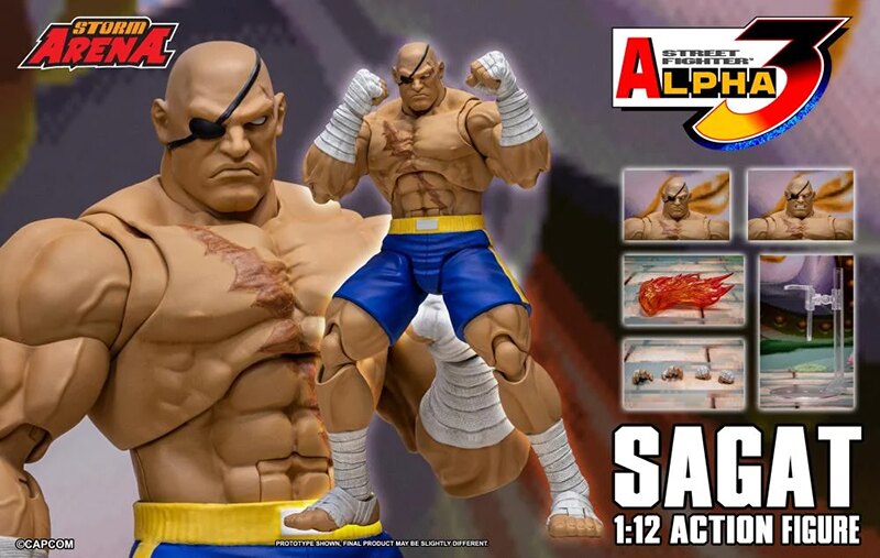 Pre-order Alert: Storm Collectibles Street Fighter Alpha 3 Storm Arena Sagat 1/12 Scale Action Figure