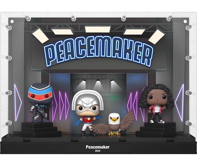 Pre-Order Alert: Funko Peacemaker Introduction Vigilante Peacemaker Eagly Leota Deluxe Funko Pop! Vinyl Moment