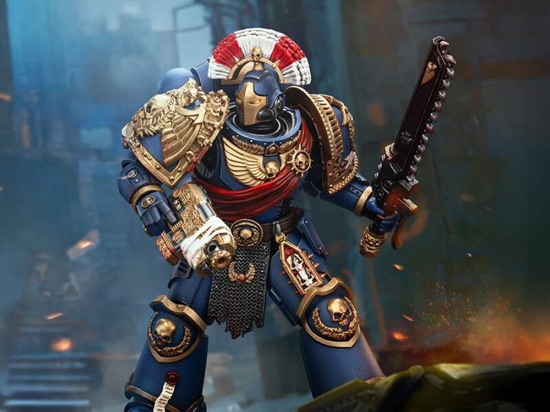 Pre-order Alert: JoyToy Warhammer 40K Space Marine 2 Ultramarines Relic Secundus Armor with Artificer Bolt Rifle, Chainsword and Bolt Pistol 1/18 Scale Figure