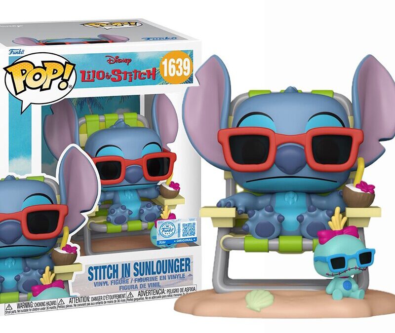 Pre-Order Alert: Funko Entertainment Earth Disney Sun Lounger Stitch POP! Vinyl Figure