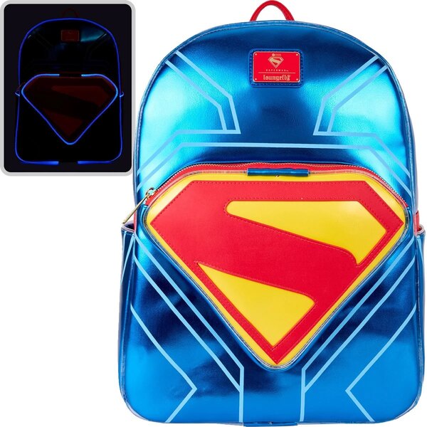 Superman 2025 Movie Light-Up and Glow-in-the-Dark Full-Size Backpack