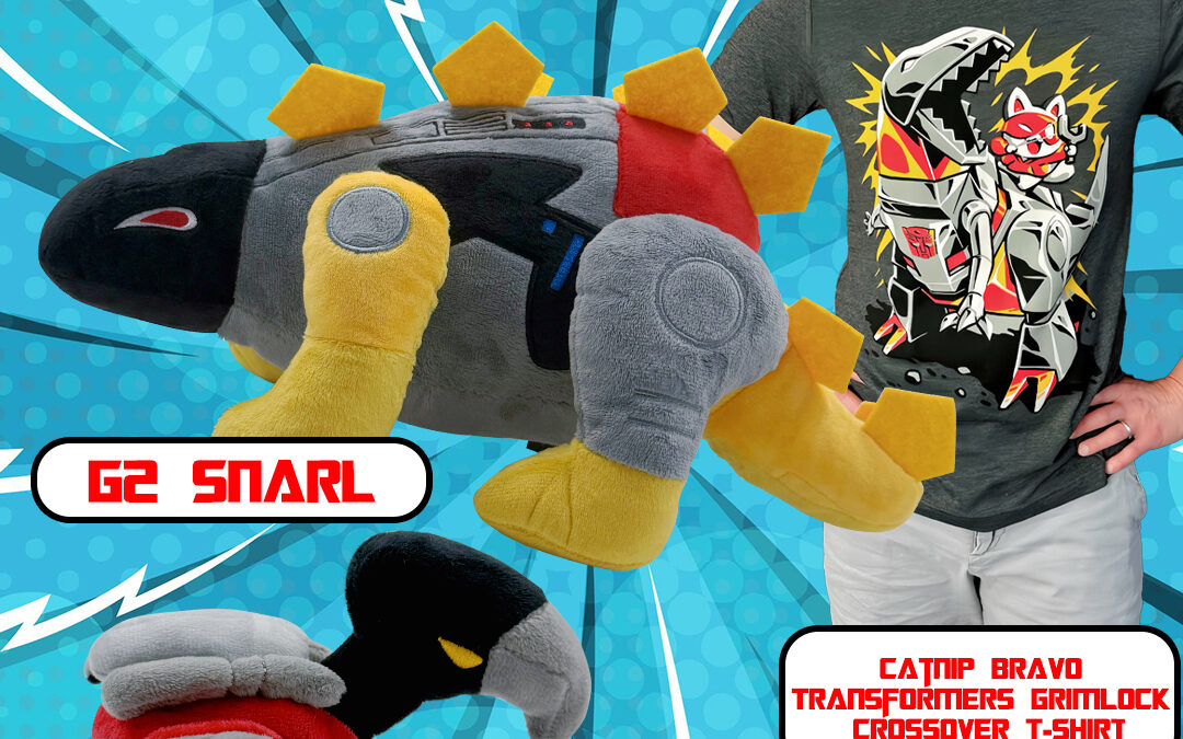 Symbiote Studios Transformers G2 Snarl Plush and Catnip Bravo x Grimlock Shirt Revealed