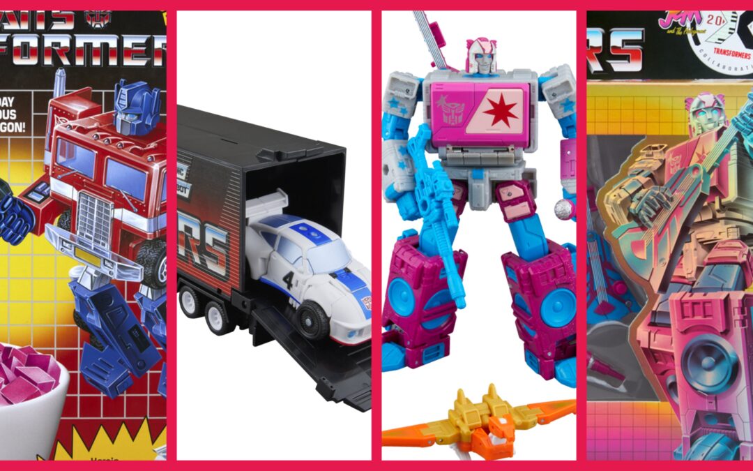 SDCC 2026 Exclusive Transfomers Optimus Prime & Autobot Jazz Cereal Box Set & Jem And The Holograms Blaster And Cassettes Official Stock Images