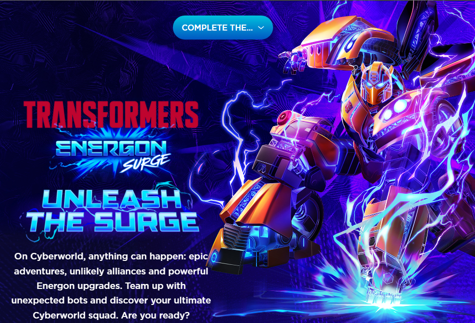 Tranformers Cyberworld Energon Surge “Unleash The Surge” Official Website