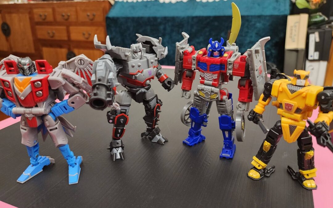 Transformers Timelines Samurai Megatron and Bumblebee In-Hand Images
