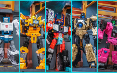 Transformers Age Of The Primes Megazarak, Herald Of Unicron, Vector Prime, Tailgate & Fangry In-Hand Images