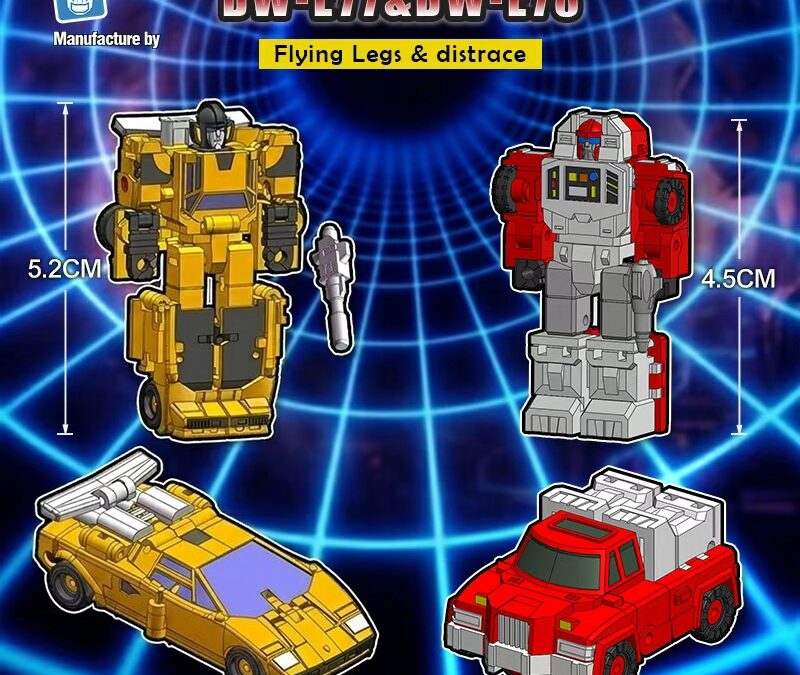 Dr Wu DW-E77 Flying Legs & DW-E78 Distrace (Micromaster Scale G1 Sunstreaker & Swerve) Color Renders