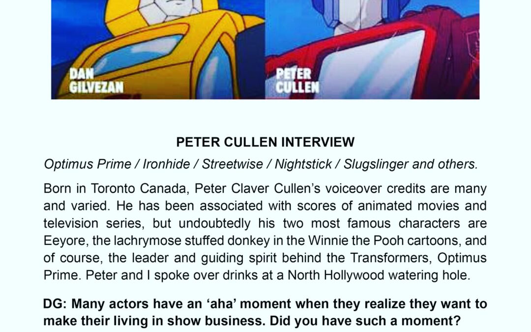 Unpublished Interview With Peter Cullen From 2017 Available Online