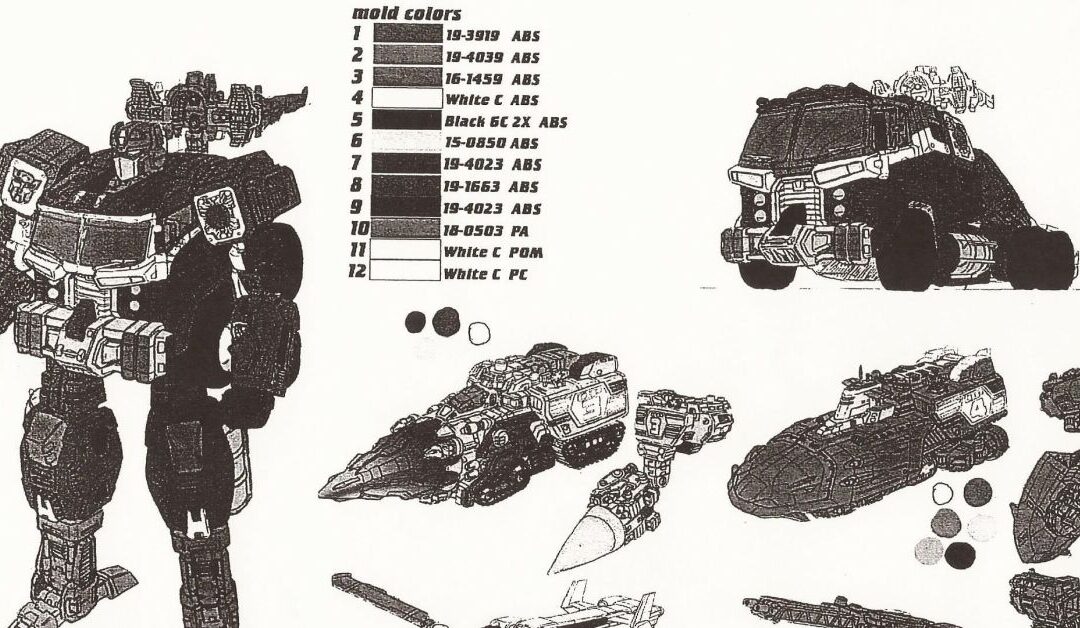 Daily Prime – Super Link Grand Convoy / Energon Optimus Prime Character Model Sheets