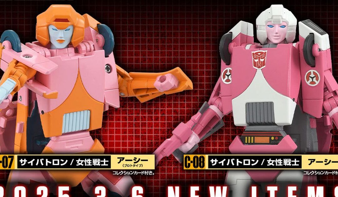 Missing Link C-07 Prototype Arcee & C-08 G1 Arcee Takara TOMY official Preview