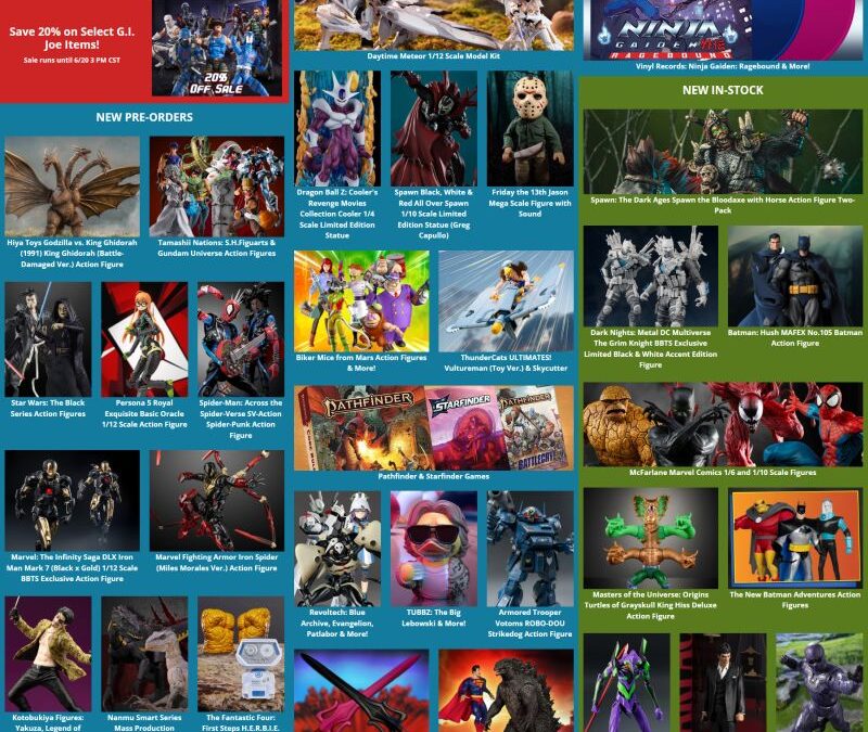 BBTS News- 20% off select G.I. Joe figures, Marvel Legends, Persona, Anime figures & Models, Godzilla & More!